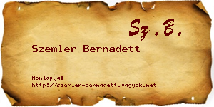 Szemler Bernadett névjegykártya