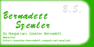 bernadett szemler business card
